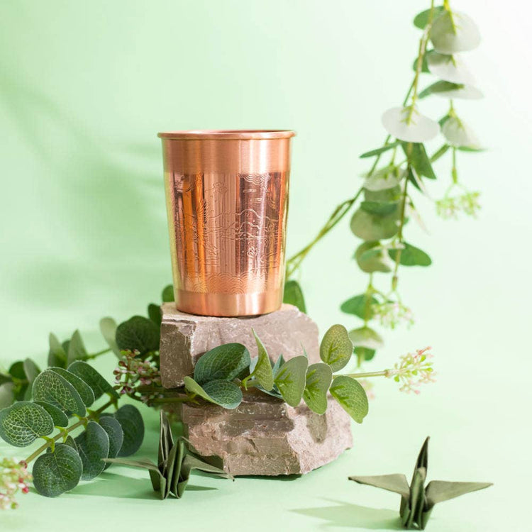 Copper cup, engraved, 300ml