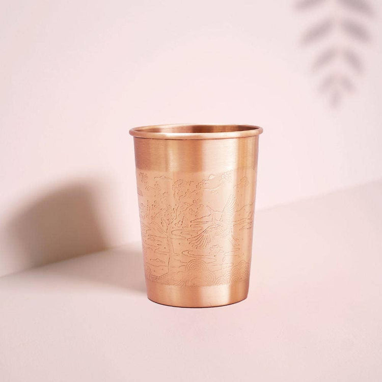 Copper cup, engraved, 300ml