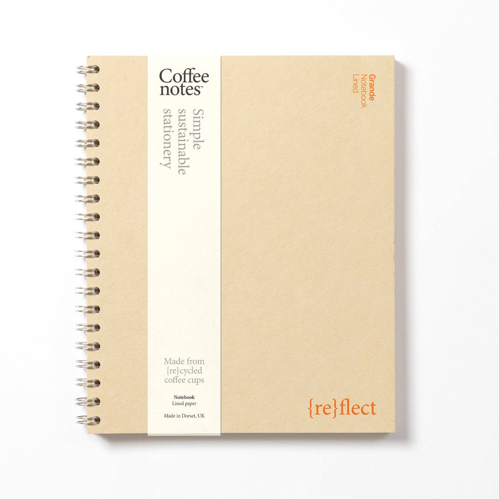 Coffee notes Wirebound Notebook: Grey / Medio