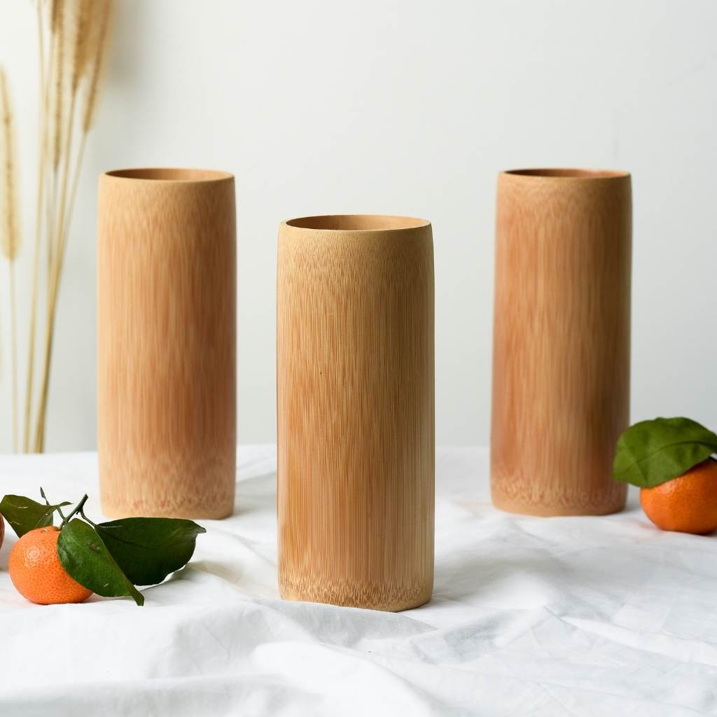 Bamboo Cup - Plastic-free Wooden Bamboo Cups (17oz / 500ml)