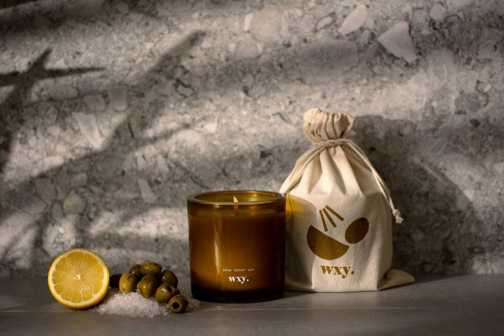 Roam - 12.5oz candle with pure essential oils ( olive lemon sun)