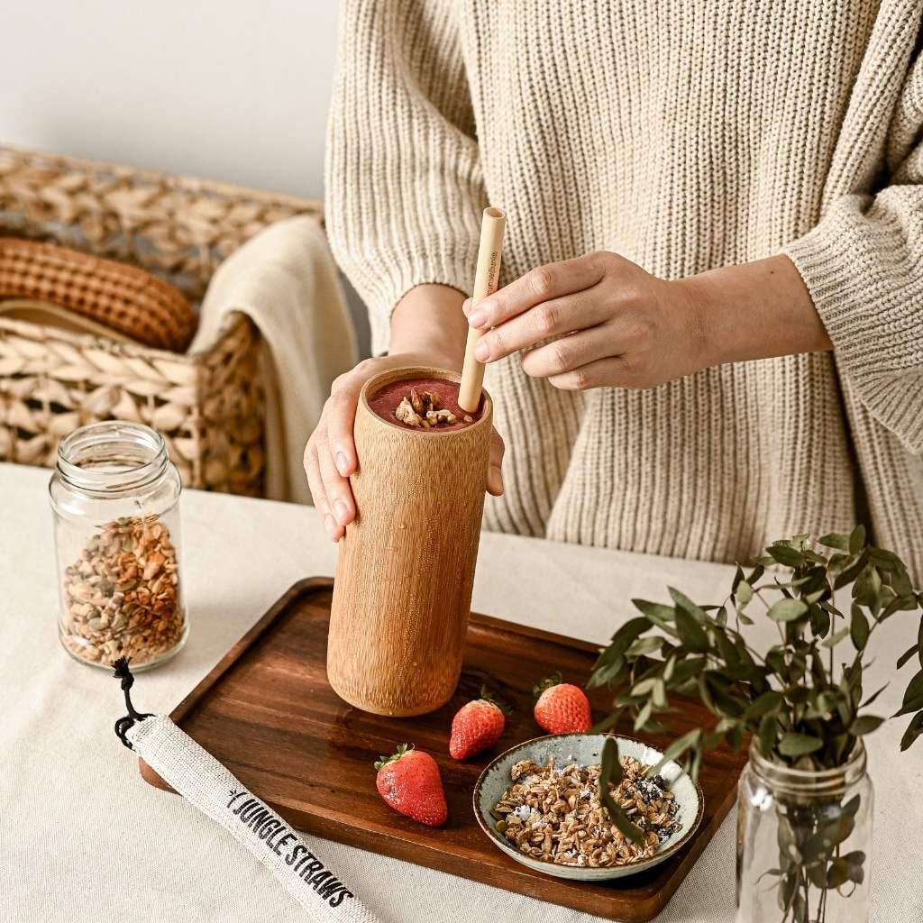 Bamboo Cup - Plastic-free Wooden Bamboo Cups (17oz / 500ml)
