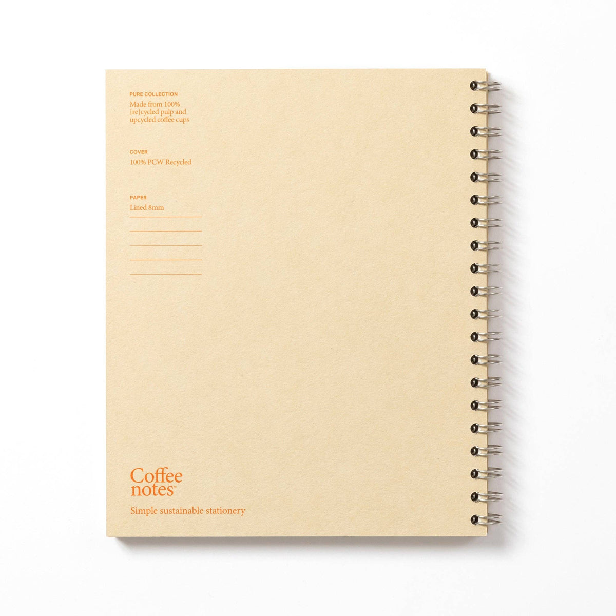 Coffee notes Wirebound Notebook: Grey / Medio