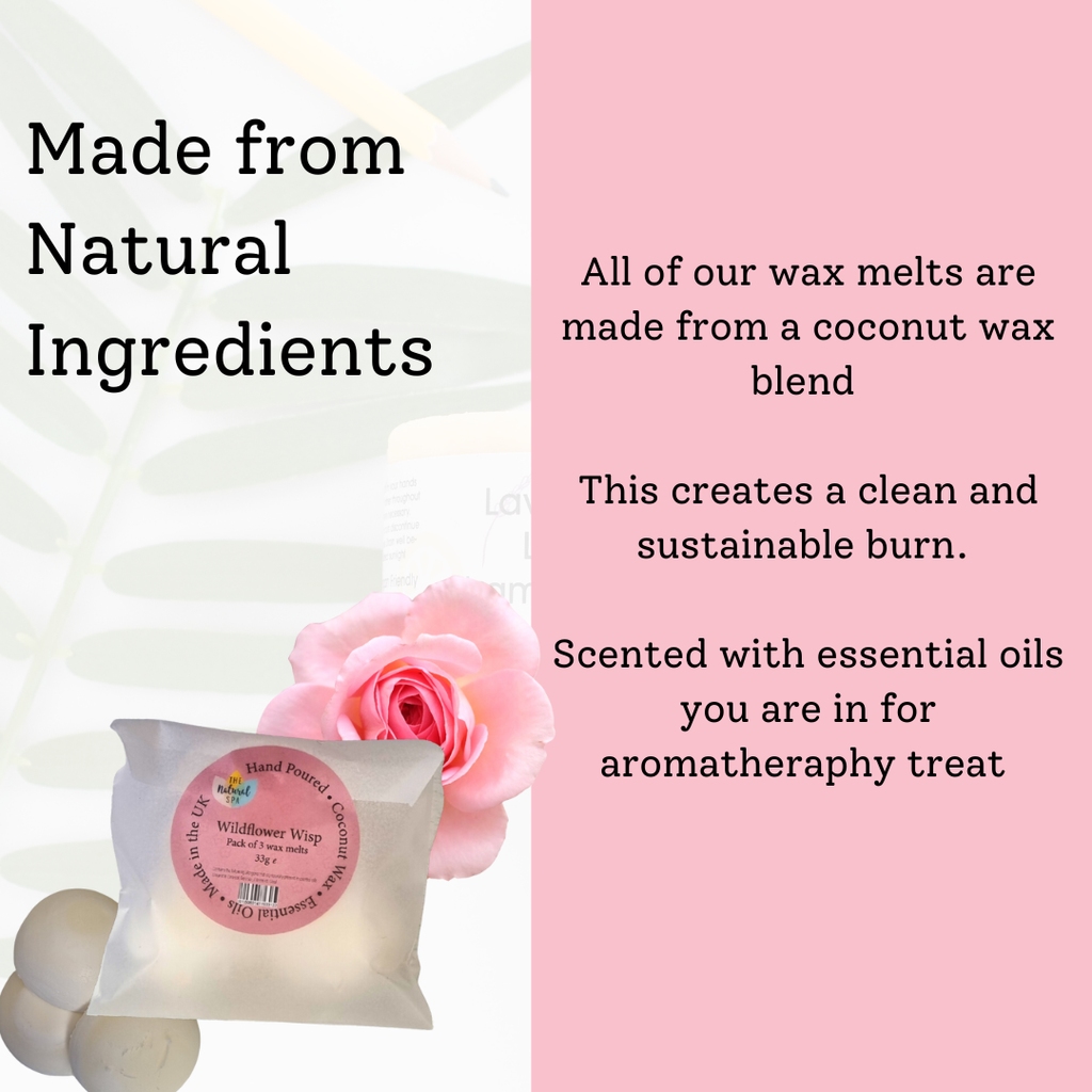 Wax melts - Wildflower Wisp Coconut Wax melts - Pack of 3 Essential Oil