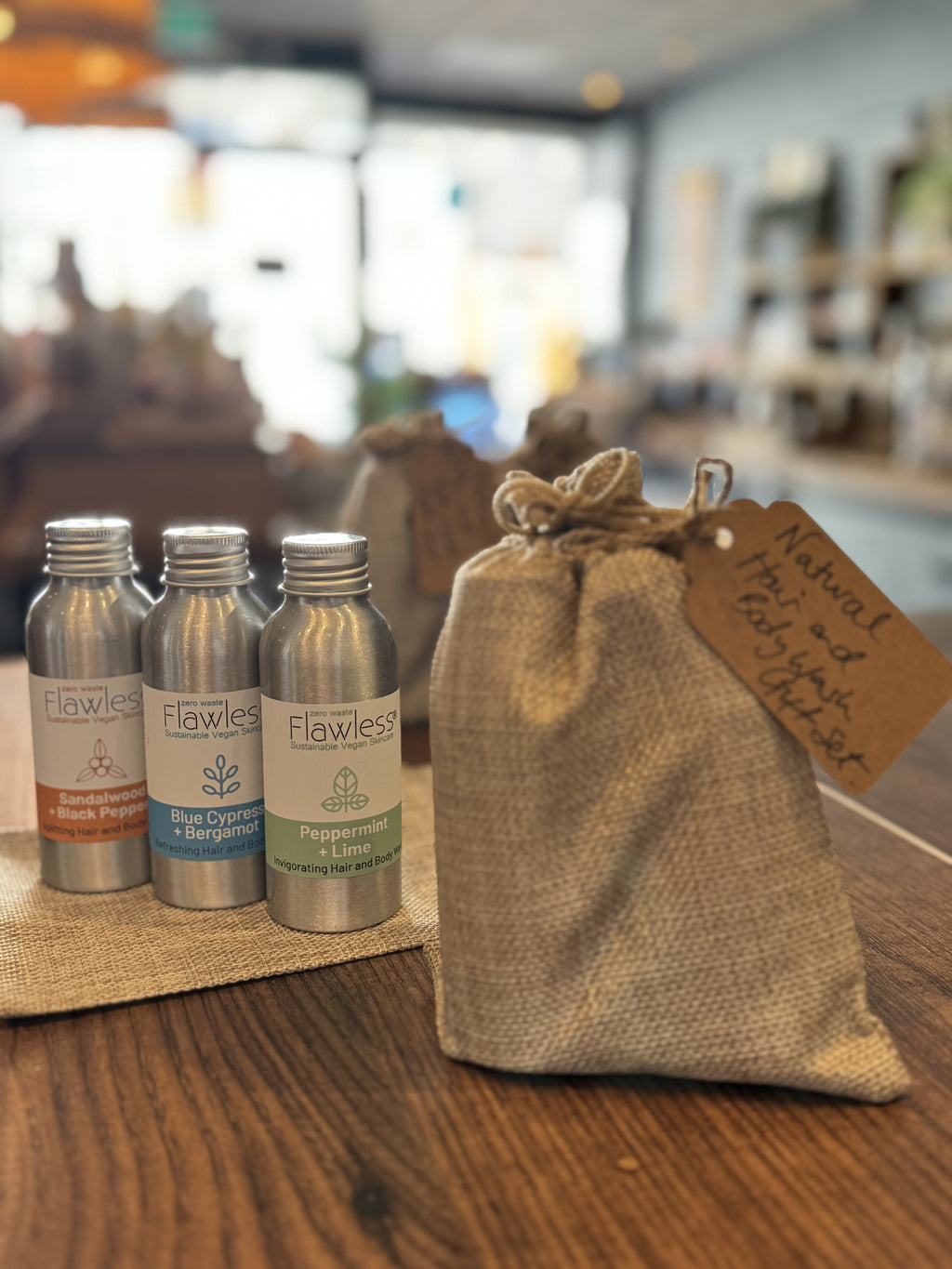 Natural & Vegan Hair and Body Wash Gift Set for Men: 100ml x3