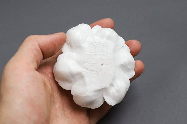 Handmade Ceramic incense burner - Lotus Flower in white