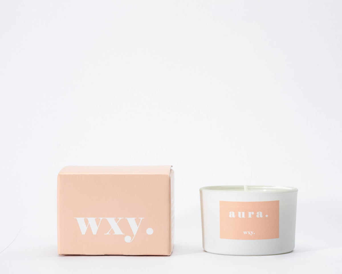 Aura 3oz Candle - White Woods + Amber