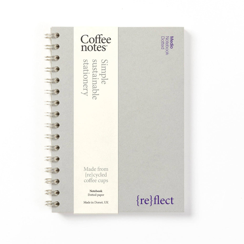 Coffee notes Wirebound Notebook: Grey / Medio