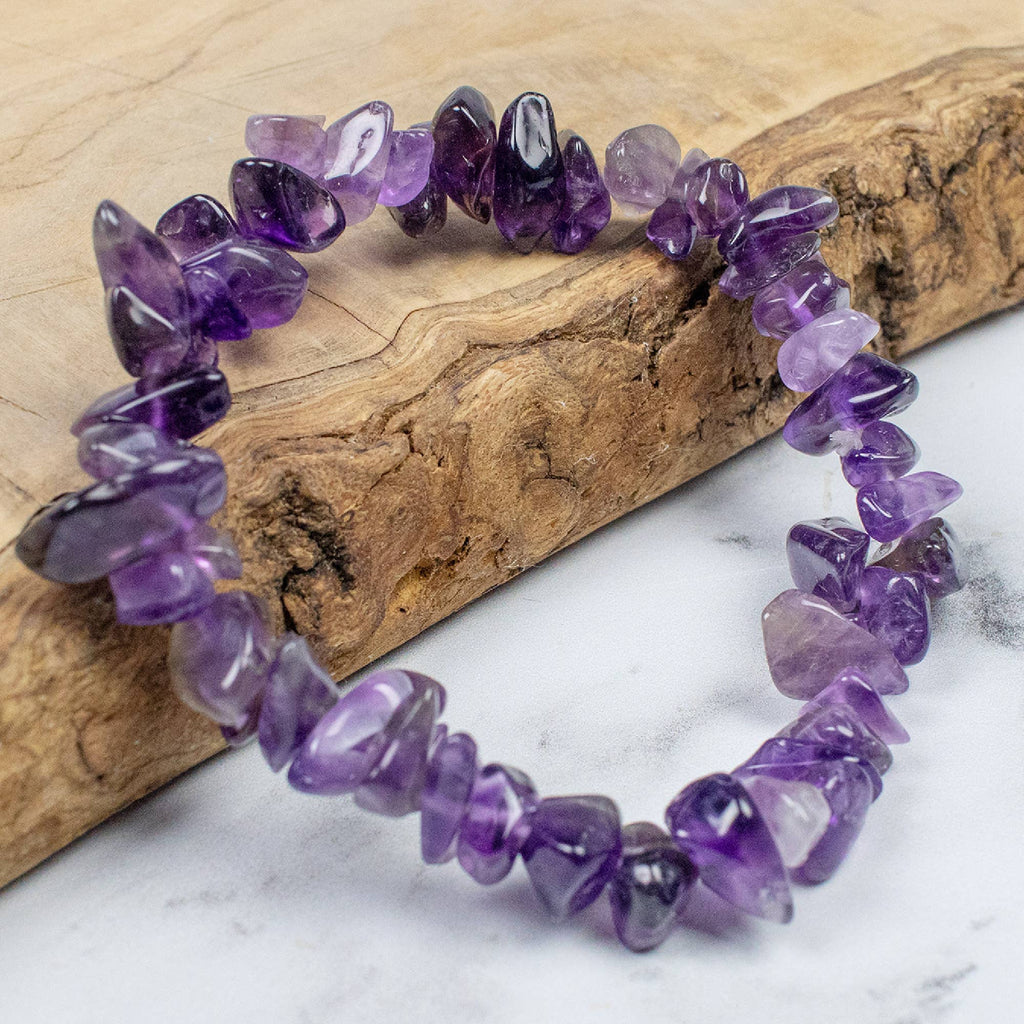 Gemstone Chip Bracelet: Amethyst