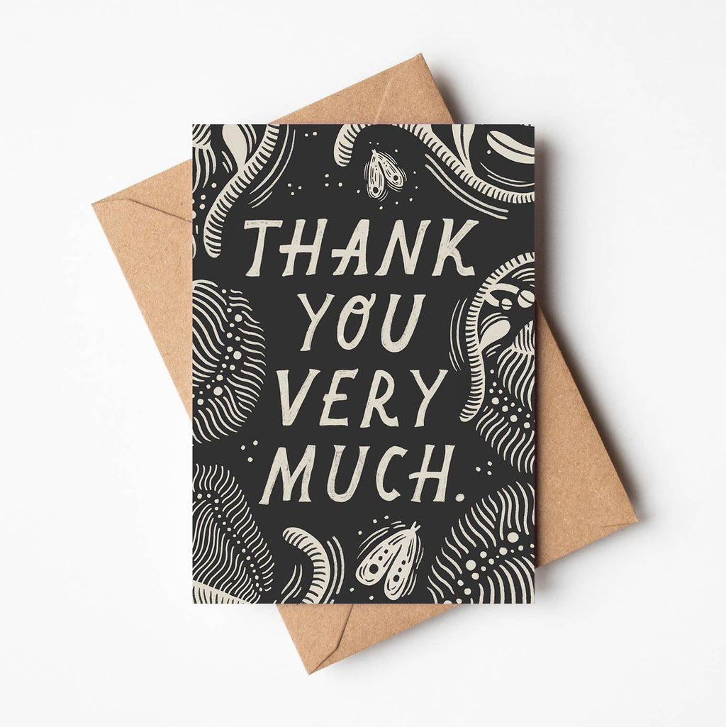 'Thank You Very Much' Thank You Card: Biodegradable Cello