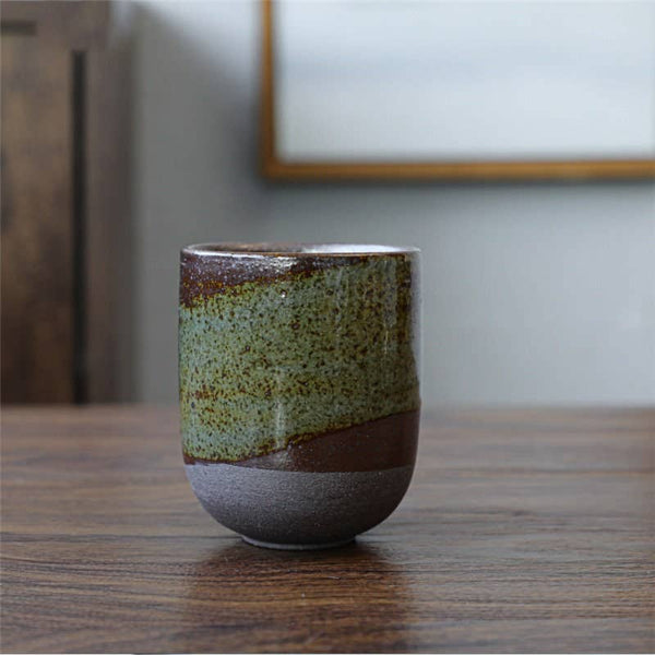 Tea cup - Ceramic Japanese style teacup: Green