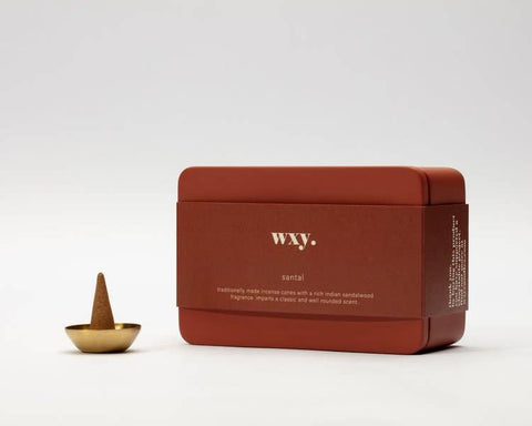 Rust Red Incense Cone Box: Santal