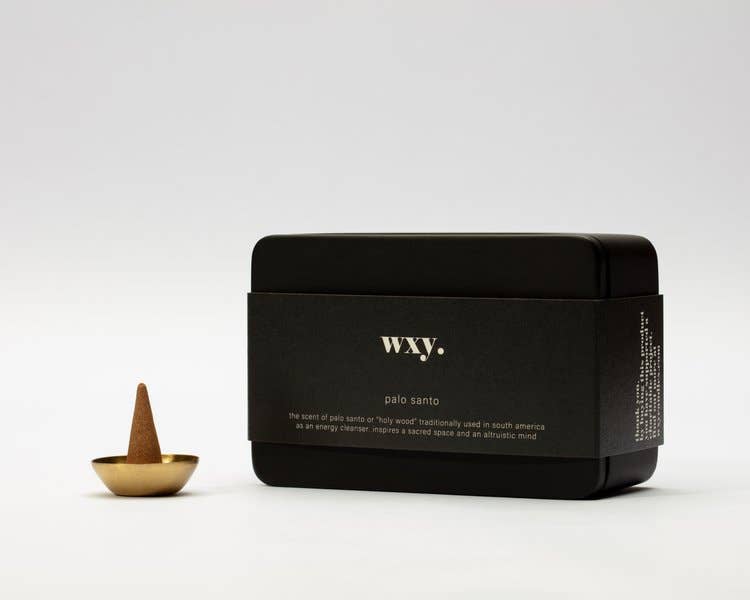 Black Incense Cone Box: Palo Santo