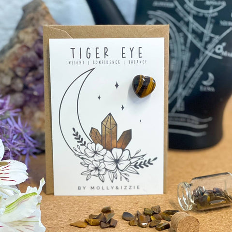 Tiger Eye Crystal on Card