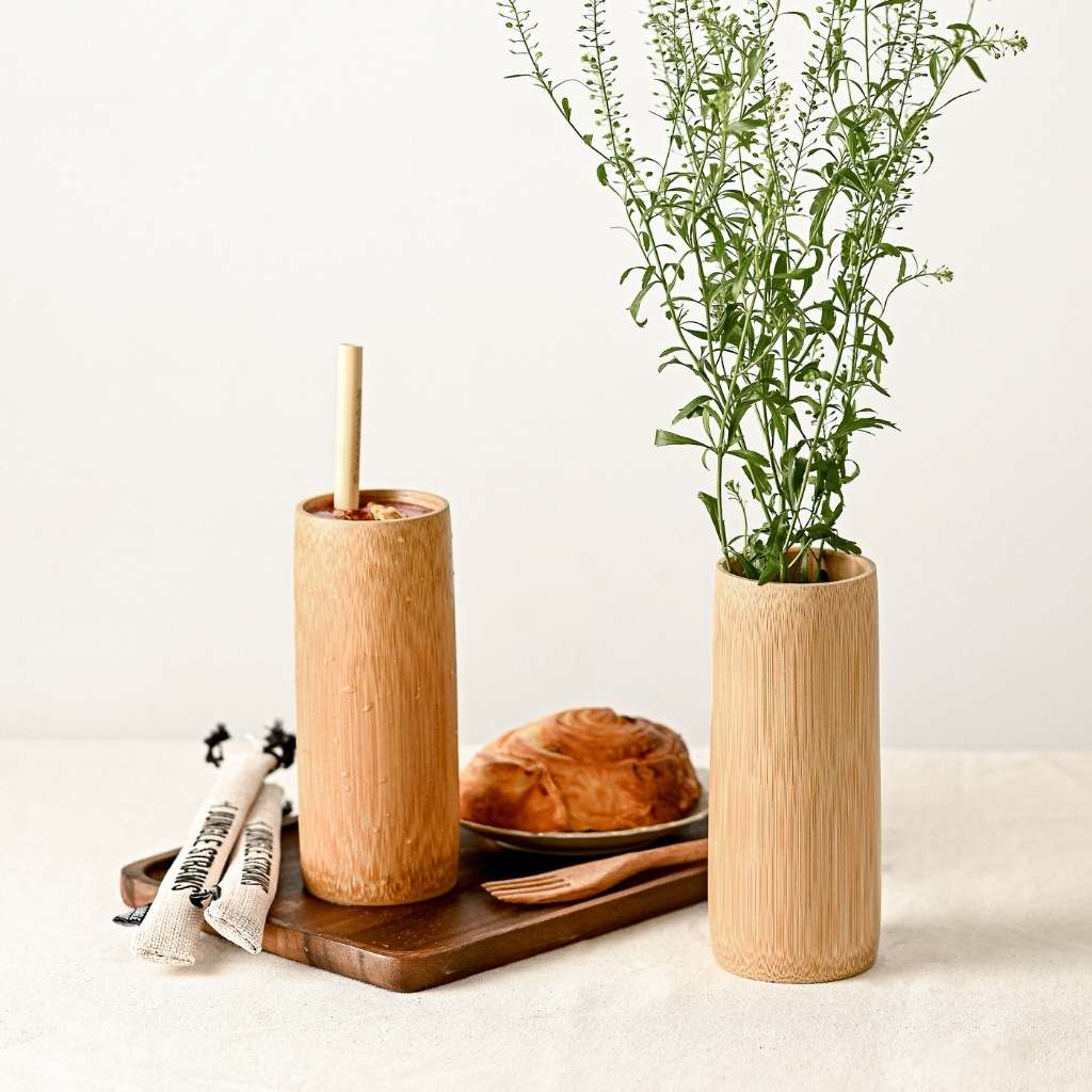 Bamboo Cup - Plastic-free Wooden Bamboo Cups (17oz / 500ml)